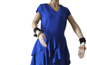 Bella Dress Elegant Blue Chiffon Dress