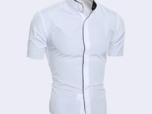 Bishop Premium Round-Neck Short-Sleeve Shirts White.