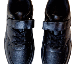 Black Unisex School Sneakers – Durable Comfort for Everyday Adventures.