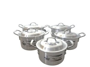 Induction-Based Aluminum 5-Piece Casserole Cookware Set – Heavily Modified, Non-Stick & Cooking Friendly 18 cm-28 cm
