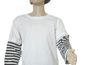 Miller Long Sleeve Shirt – Black & White With Stripe Edition – Premium Comfort & Style