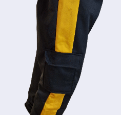 Nice Boy’s Black & Yellow Double-Pocket Trousers
