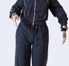 Angel Girls' Zip-Up Tracksuit-Black