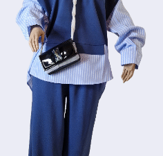 Emy Blue Top And Trousers Set for Women
