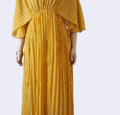 Sally's Pleated Yellow Dress is a Masterpiece of Sophistication