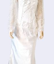 Elegant Celebrity Wedding Gown – White