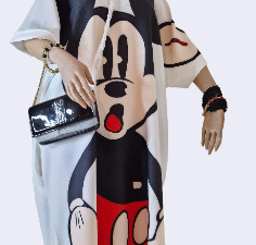 Paula Elegant Cartoon-Print Dress