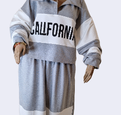 Cali Grey And White Top And Trouser for Fashionable Women.