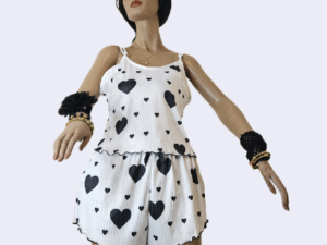 Dream White With Love-Symbols Pyjama Set –