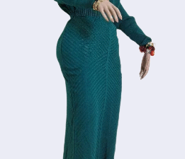 Eden Elegant Dark Green Top and Skirt Set – Luxury Fabric, Timeless Style