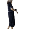Flora Black and White Knitted Dress - Image 4