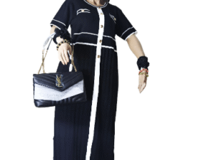 Flora Black and White Knitted Dress