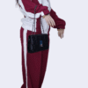 Megan Women's Tracksuit – Wine and White - Image 4