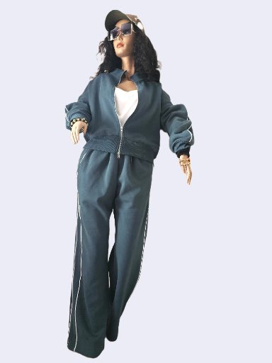 Mave Women's Elegant Green Tracksuit Set