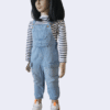 Amalia Pinafore Jeans With Inner Long Sleeve Bodysuit for Girls with Swag. - Image 3