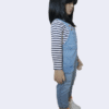 Amalia Pinafore Jeans With Inner Long Sleeve Bodysuit for Girls with Swag. - Image 2