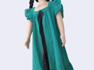 Bedee Red & Green Dress – Elegant Special Occasion Dress for Girls