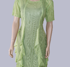 Flavor Light Green Dress for Women