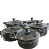 Nonstick 5 pieces Induction Base Cookware set - Heavyweight Non-Stick & Cooking Friendly 20cm -28cm - Image 2