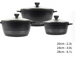 LARIA NON-STICK DIE-CAST SET 3 PIECES